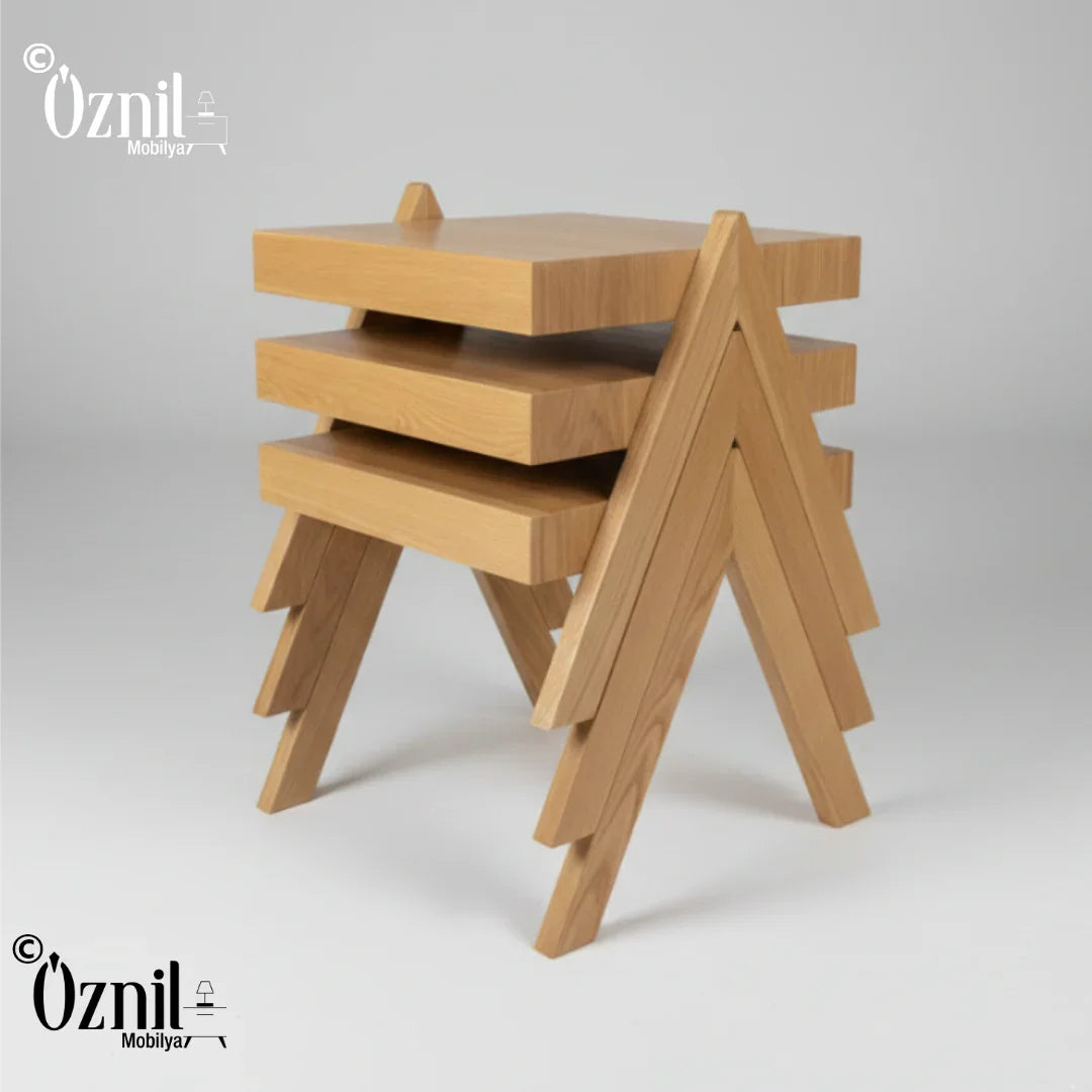 V Nesting Table - Oznil Mobilya اوزنيل موبيليا